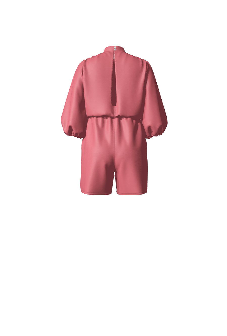 Combishort Robertha pour femme en satin rose framboise avec des manches mi-longues