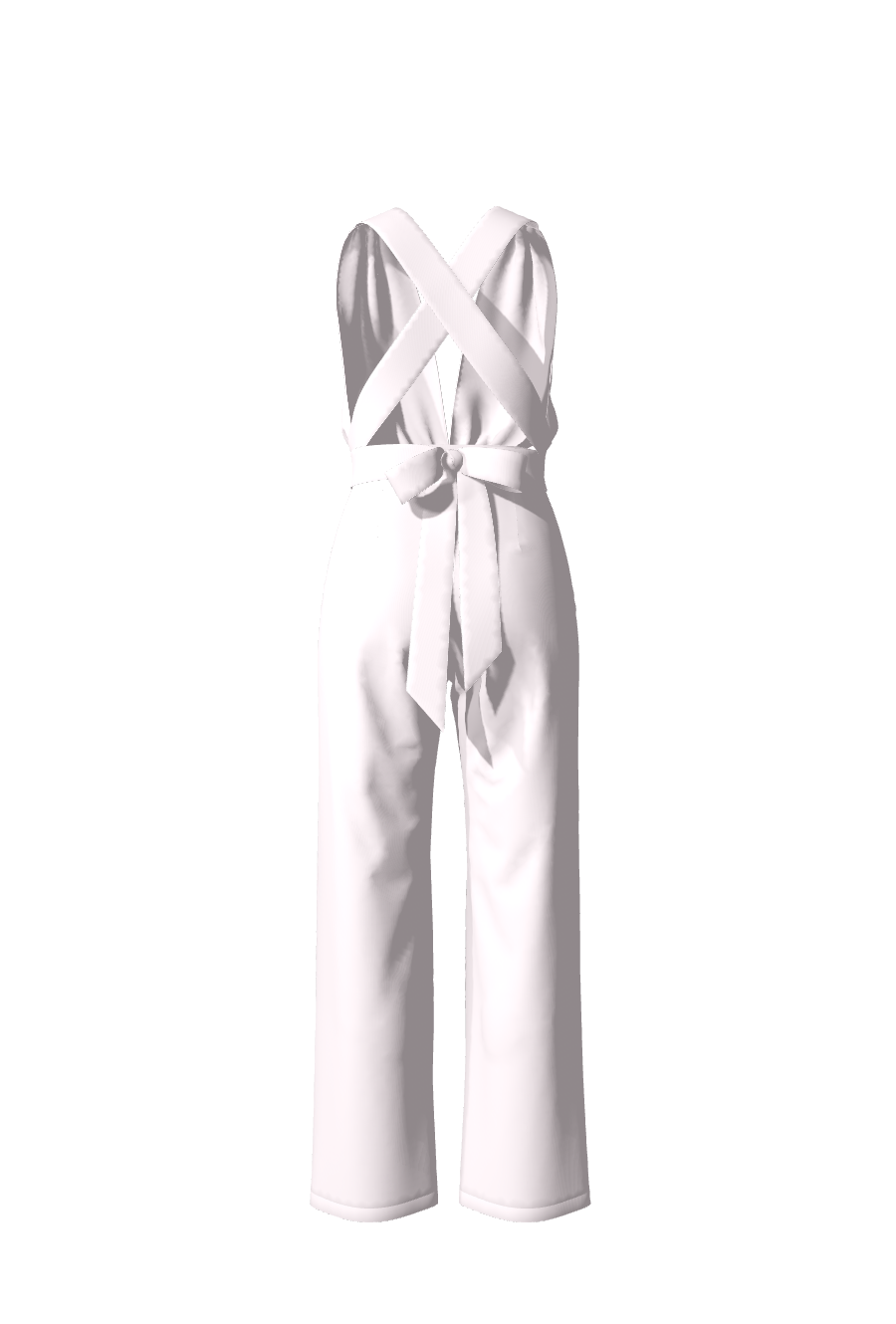 Combinaison longue sans manches en satin rose pâle de la collection de vêtements sur-mesure Roxane