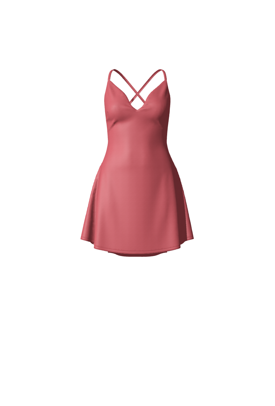 Robe de soirée, demoiselle d'honneur ou invitée mariage courte avec des bretelles fines et un décolleté plongeant de la collection de robes sur-mesure Tina